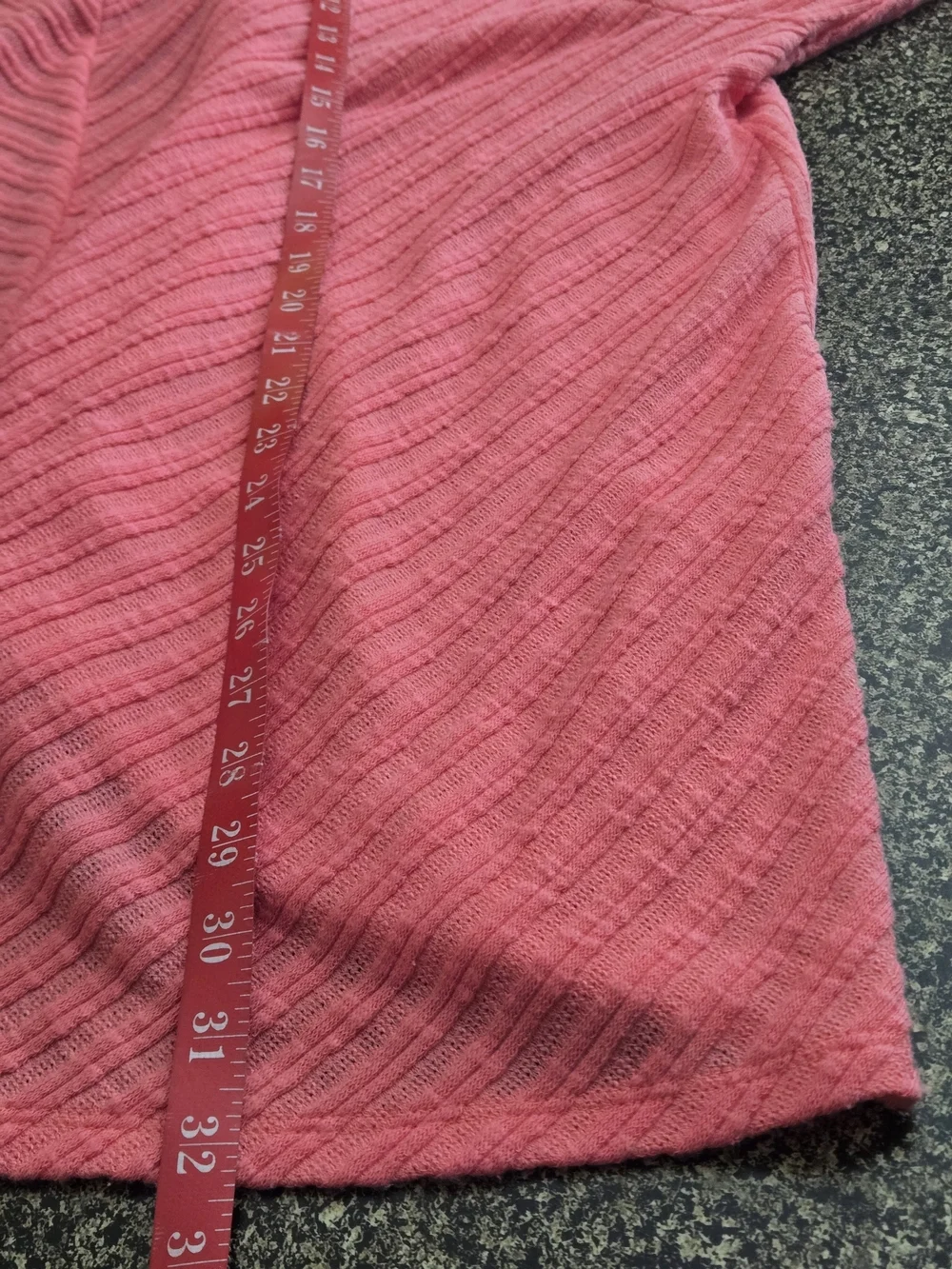 N Touch 2 pc Womens 2X Open Front Coral-Pink Textured Oversized Cardigan & Shell